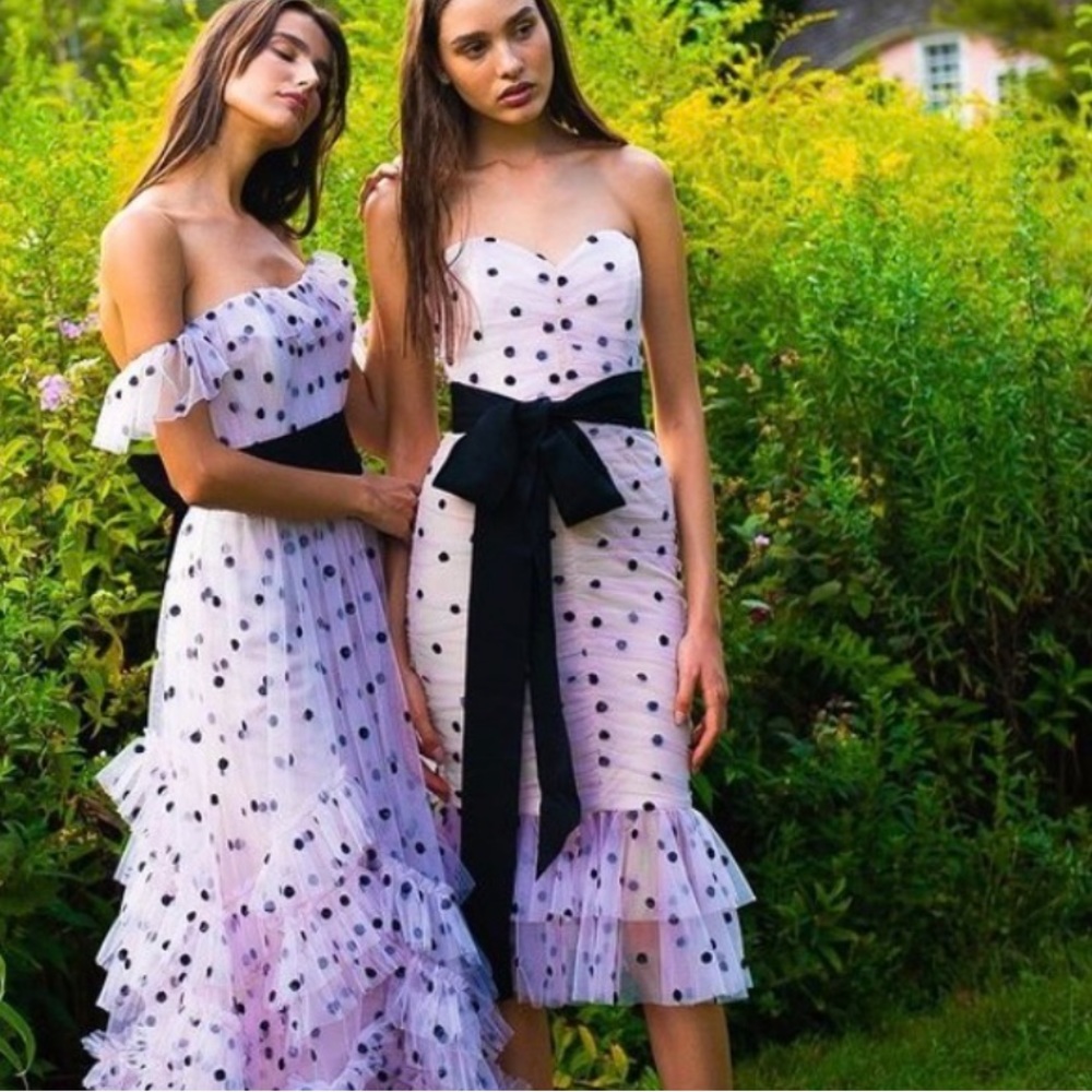 Marchesa Notte
Strapless Polka Dot Dress